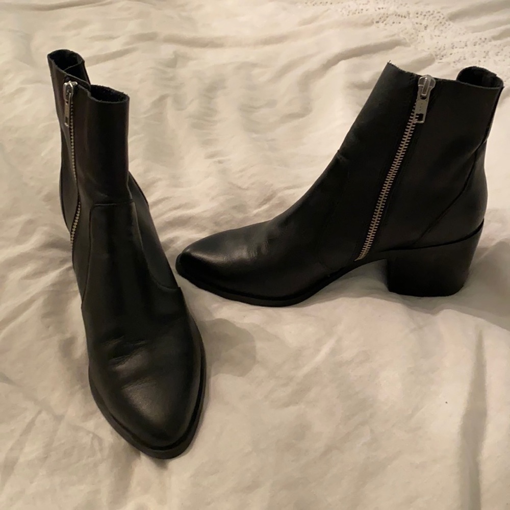 Treasure and Bond black leather booties